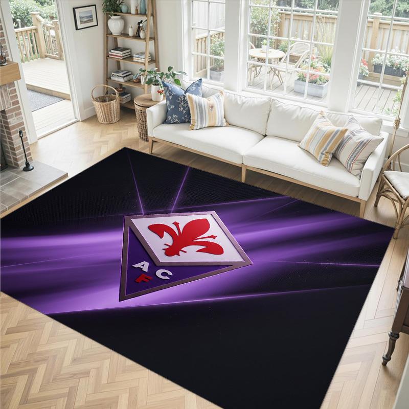Fiorentina FC Design Crystal Velvet Carpet Cozy Non?Slip Printed Rug For Bedroom Living Room Entrance