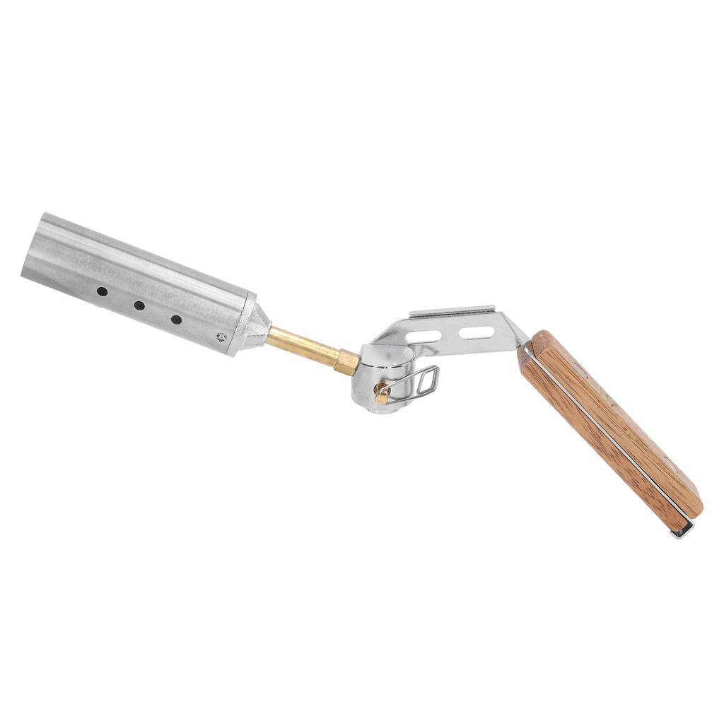 Flamethrower Foldable High Power Outdoor Torch Portable Wooden Handle Houseables Torch for Picnic Cooking