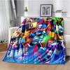 Rockman Game Cartoon Printed Blankets Warm Blanket Soft and Comfortable Home Travel Bed Blanket Picnic Blanket Birthday Gift