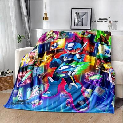 Одеяла с принтом игры Rockman, теплое одеяло, мягкое и удобное домашнее одеяло для путешествий, одеяло для пикника, подарок на день рождения