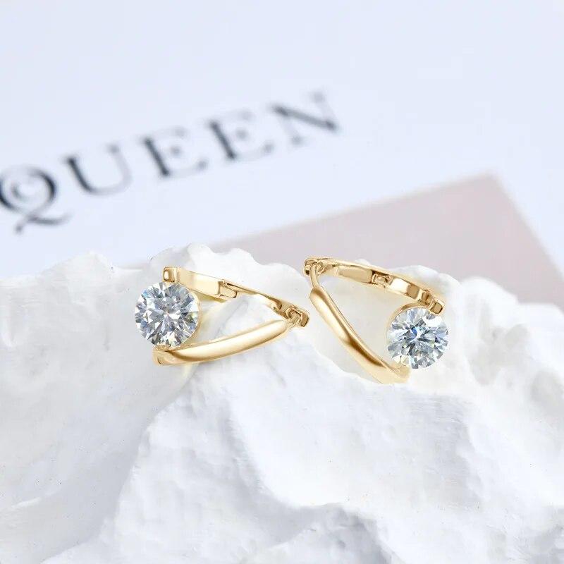 S925 Silver Moissanite Female Earrings Drop Fashion 1 Carat D Color Moissanite Earrings For Girl Birthday Gifts