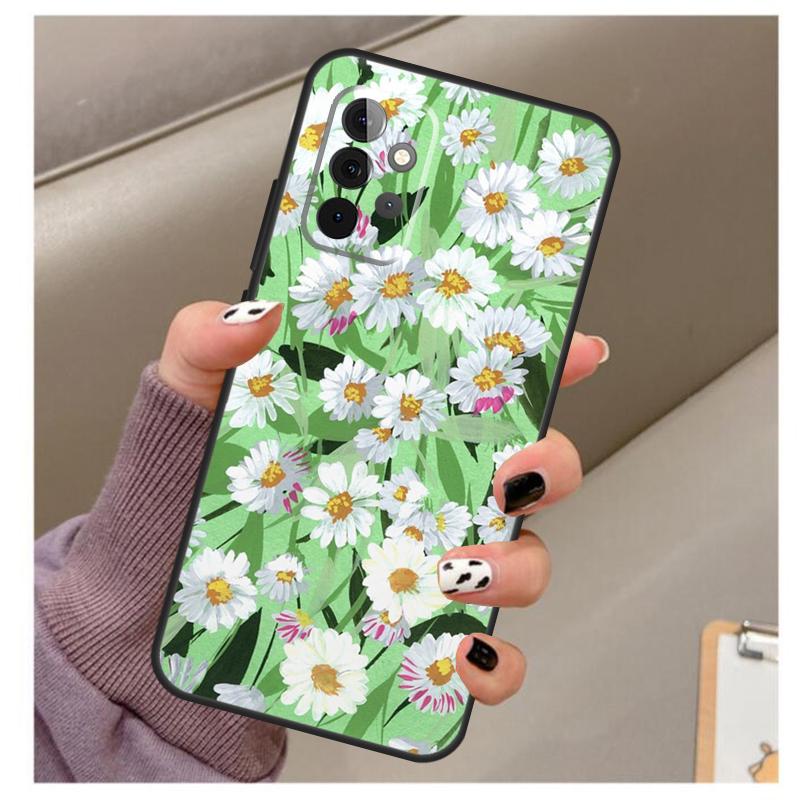 Чехол-органайзер с цветочным рисунком для Samsung Galaxy A33 A13 A53 A34 A54 A14 A15 A16 A26 A36 A56 A12 A32 A52 A06 A35 A55