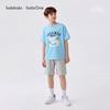 Balabala Boys' Short Sleeve Set, Middle and Large Two piece Set, 2026 New Spring and Summer Collection, Quick drying, Comfortable, Trendy