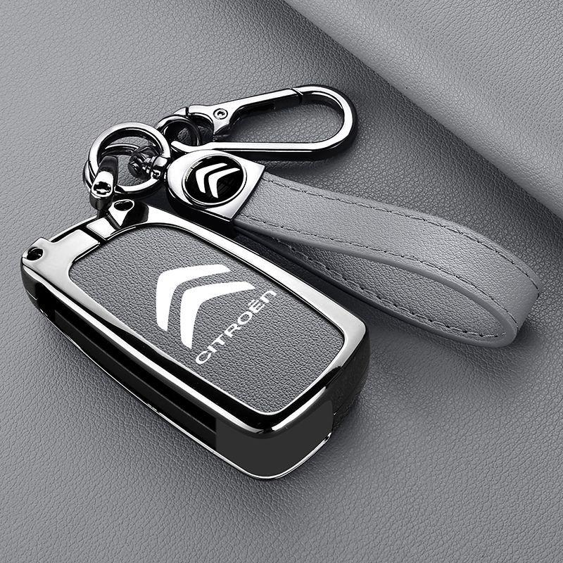 APF2 Leather Car Key Holder Car Keychain Bag Organizer Car Key Case For Citroen C1 C2 C3 C4 C5 C6 C8 C4L C3L C3-XR PICASSO Aircross