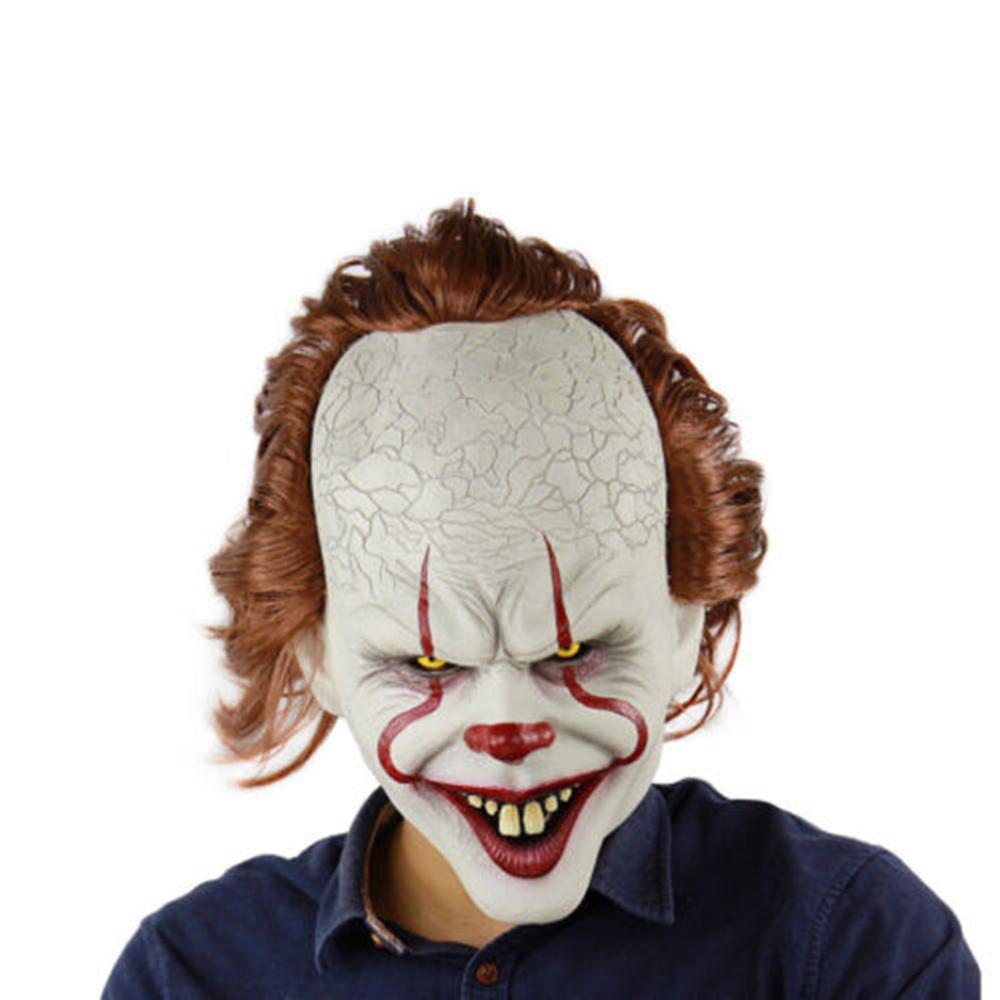 Маска клоуна Пеннивайза Стивена Кинга, костюм для косплея на Хэллоуин, полная маска