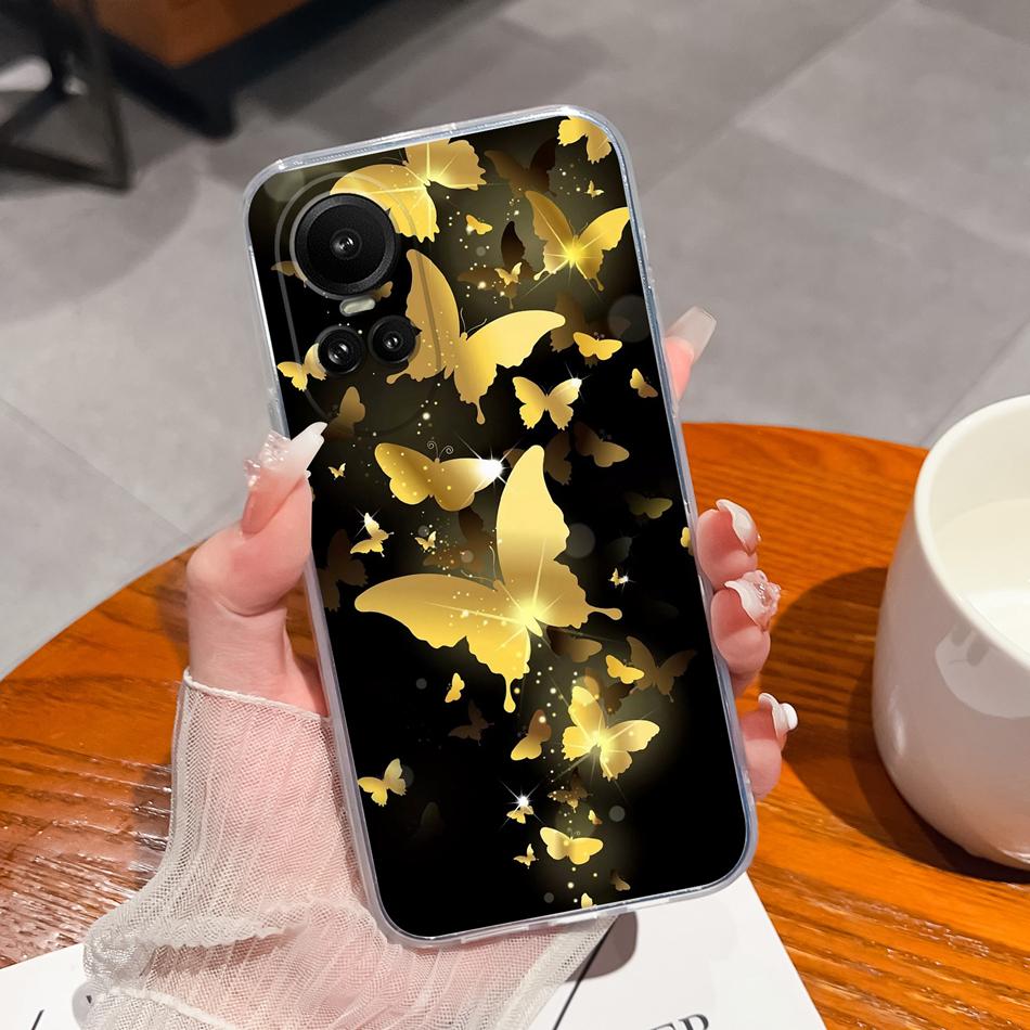 Чехол для Oppo Reno 10 Pro 5G Специальный Мягкий Силиконовый Прозрачный Противоударный Чехол для Телефона для Oppo Reno10 10Pro Задняя Крышка Funda Capa