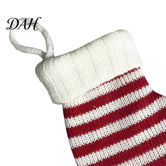Knitted Christmas Tree Decorations Mini Stocking Ornaments, Knit Xmas Hanging Decor, Small Thickened Sock Ornaments Pendants for Tree, Mantel, Doorway