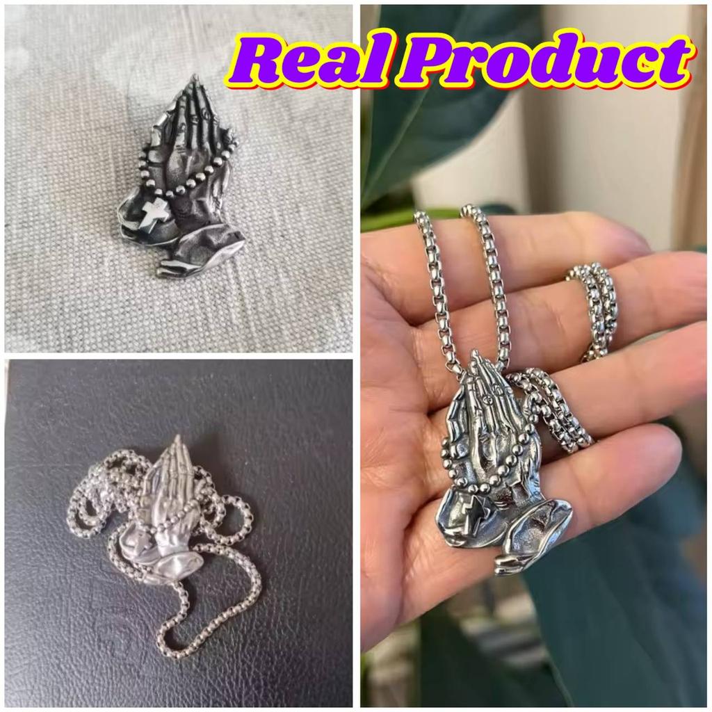 Retro Vintage Pray Jesus God Christian Pendant Necklace Chain Unisex Fashion Gothic Amulet Talisman Jewelry Party Gift