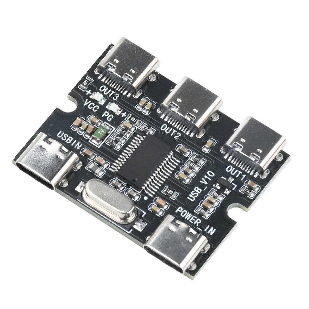 USB Expansion Board Hub 1 in 3 out USB HUB Expansion Module Suitable for Raspberry Pi 4/5th Generation Type C