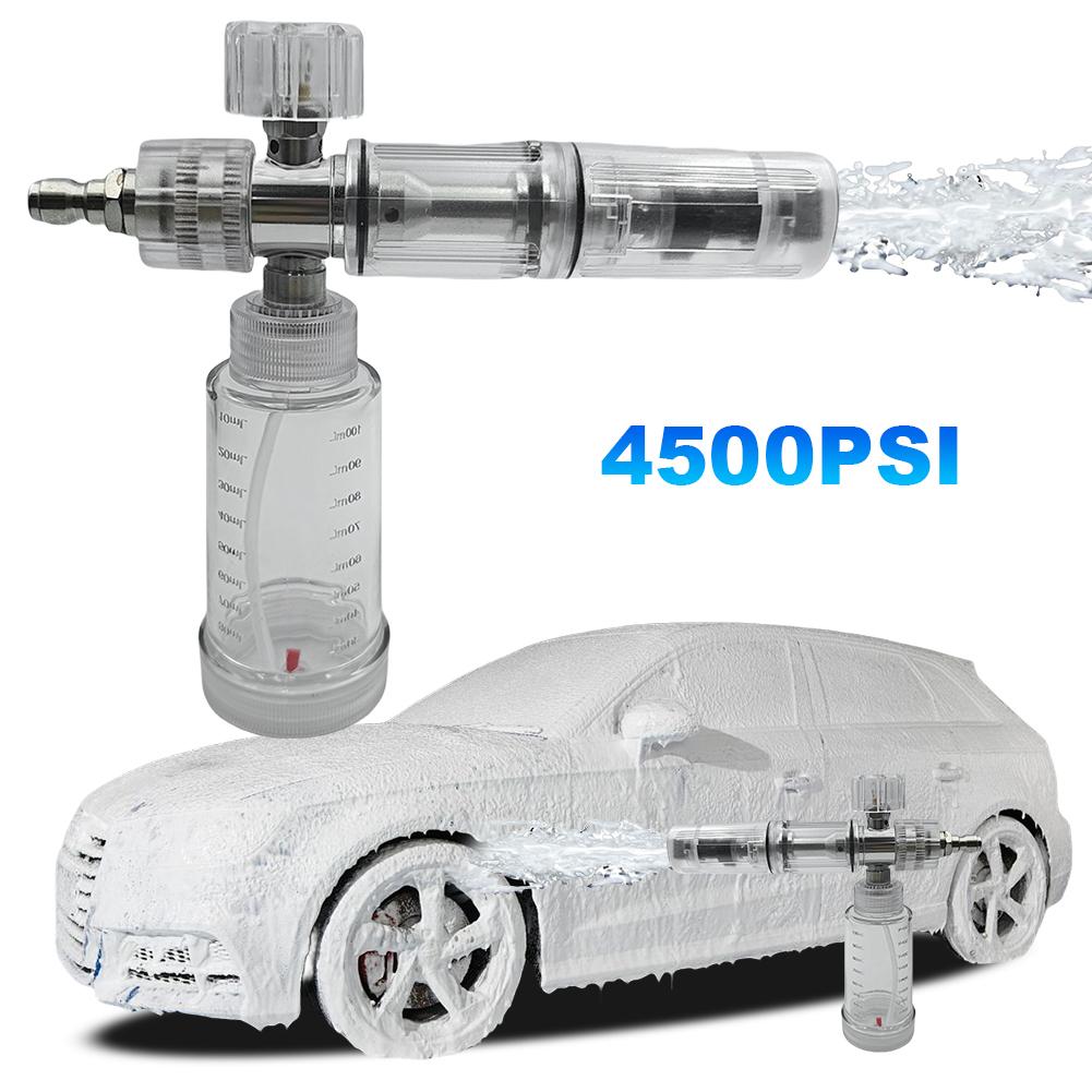 100ml Liquid Foam Sprayer with 1/4 Inch Quick Connector 4500PSI Pressure Washer Gun Foam Spray Pot Car Wash Accessories
