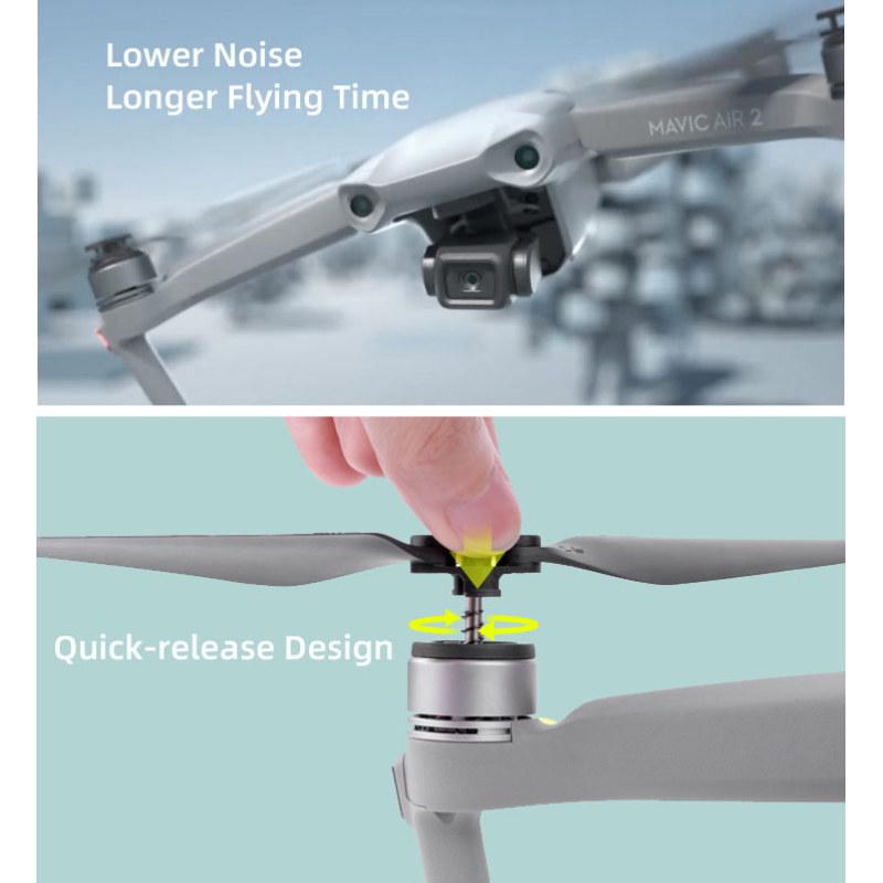 7238F Пара быстросъемных лезвий пропеллера дрона с шумоподавлением для Mavic Air 2