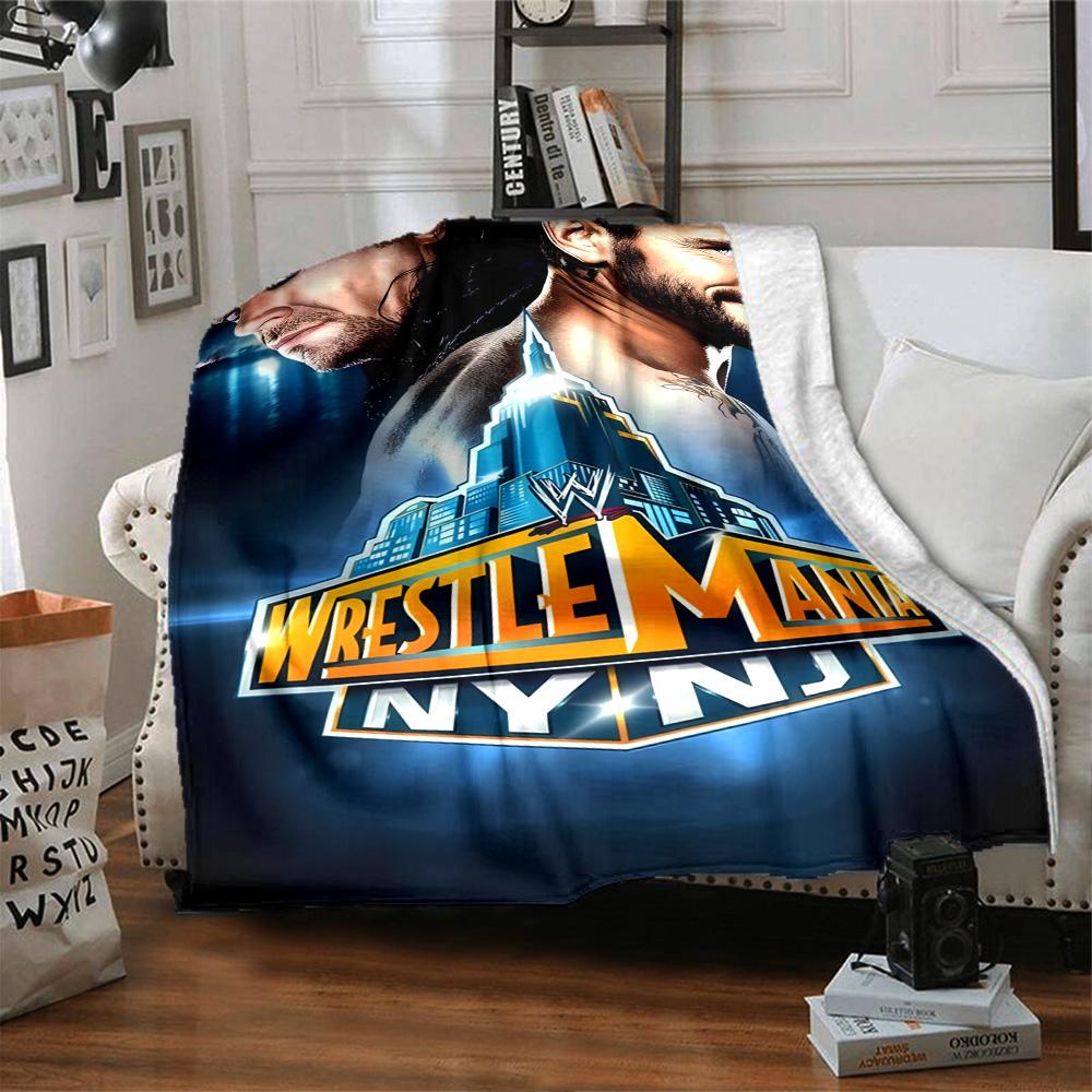 Wrestlemania Blanket Comfortable Great for Bed Livingroom Couch for All Seasons Digital Print Perfect Gift for Relatives and Friends