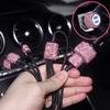 Автомобильное USB-зарядное устройство Розовый Хрустальный Алмаз 5В 2.1А Двухпортовый Адаптер Быстрой Зарядки 3-в-1 Зарядный Кабель для IPhone Samsung Huawei