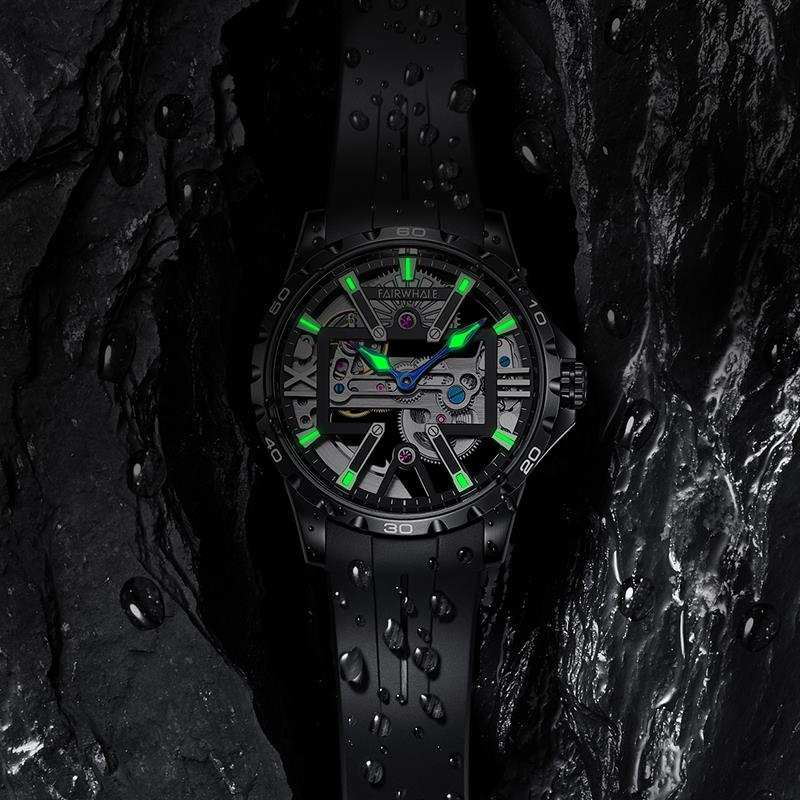 Mark Fairwhale Men's Watches Automatic Mechanical Watches Waterproof Top Luxury Men Wristwatch Luminous Gift Box Watch For Men