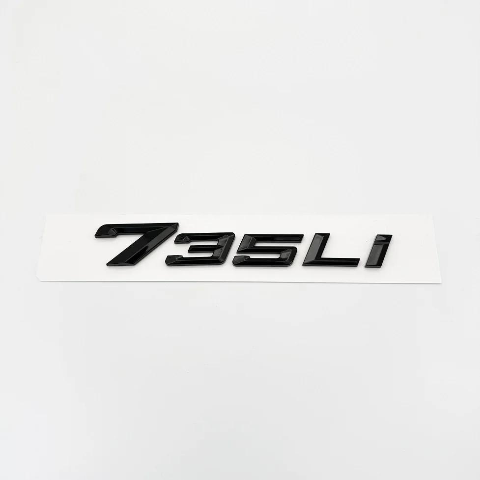 ABBS1 New Font Numbers Letters 735i 740i 760i 735Li 740Li XDrive Chrome Silver Black ABS Emblem for 7 Series Car Trunk Logo Sticker