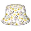 Унисекс шляпа-ведро с принтом из полиэстера, летняя дорожная рыболовная кепка, складная пляжная солнцезащитная шляпа [NINAINAI] 100% (Лимон 2)