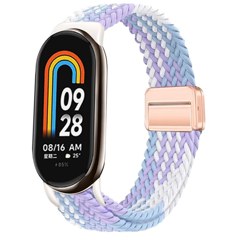 Для Xiaomi Mi Band 10 ремешок Аксессуары дышащий нейлон Магнитный плетеный Браслет ремень pulseira correas для Xiaomi Mi band 9 8