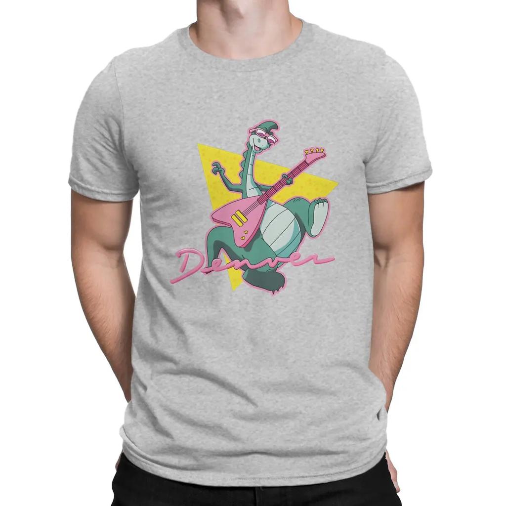 The Last Dinosaur T-Shirt Men Denver Vintage Cotton Tees Crew Neck Short Sleeve T Shirt Birthday Gift Clothes