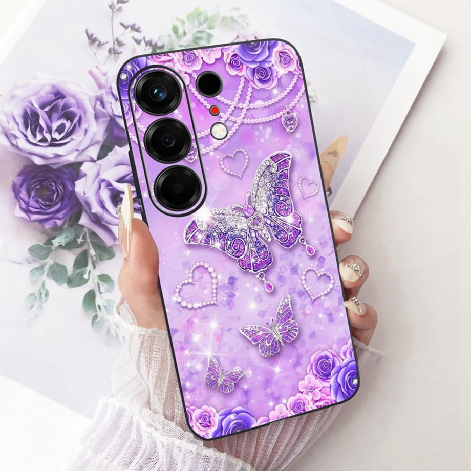 Чехол для телефона с цветочным мультяшным модным дизайном для Tecno Camon 50 4G CN5 Camon50 Funda Мягкий Жидкий Силикон Ударопрочный Задний Чехол