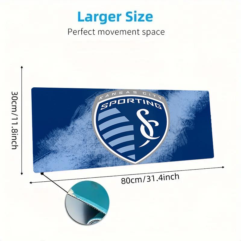 Sporting Kansas City Print Cushion Non-slip Laptop Tablet Big Mousepad XXL Mat Mini PC Playmat With Lock edge