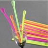 Spoon Tube Art StrawDisposable Straw with Spoon Shaved Ice Straw Spoon-shaped Straw