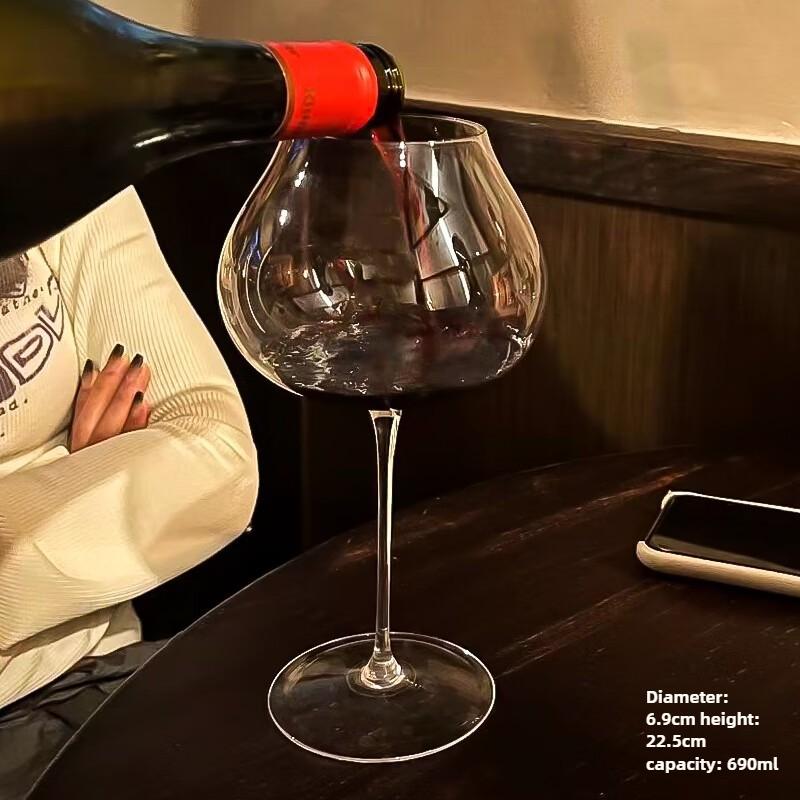 Европейский бокал для вина Бокал для бургундского Хрусталь Ручная работа Чрезвычайно тонкий бокал для вина Кубок