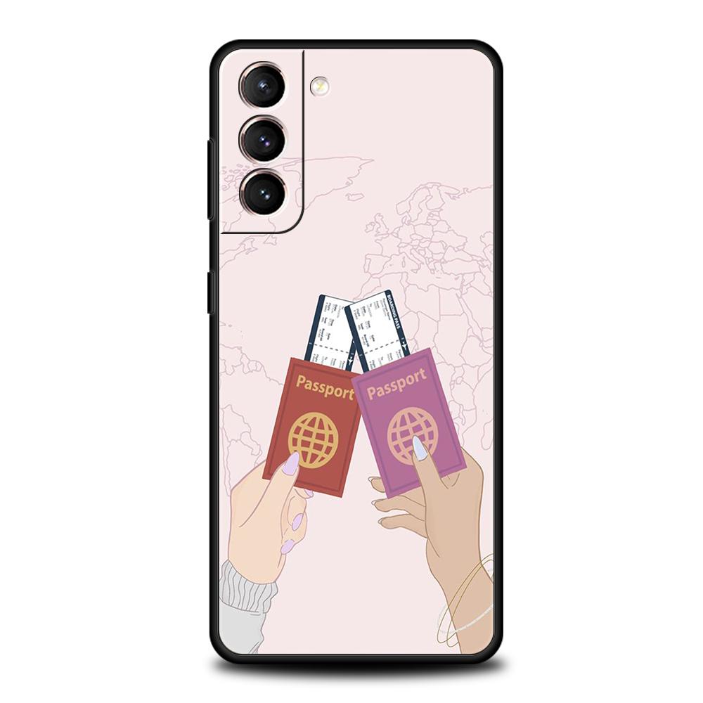 Модный чехол для телефона с картой мира и картой мира для Samsung Galaxy S24 S23 Ultra S22 S21 S20 FE 5G S10 S10E S9 Plus S8, мягкий чехол