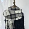 Scarf Women's Autumn and Winter New Plaid Scarf European and American Tassel Versatile Warm Thickened Shawl