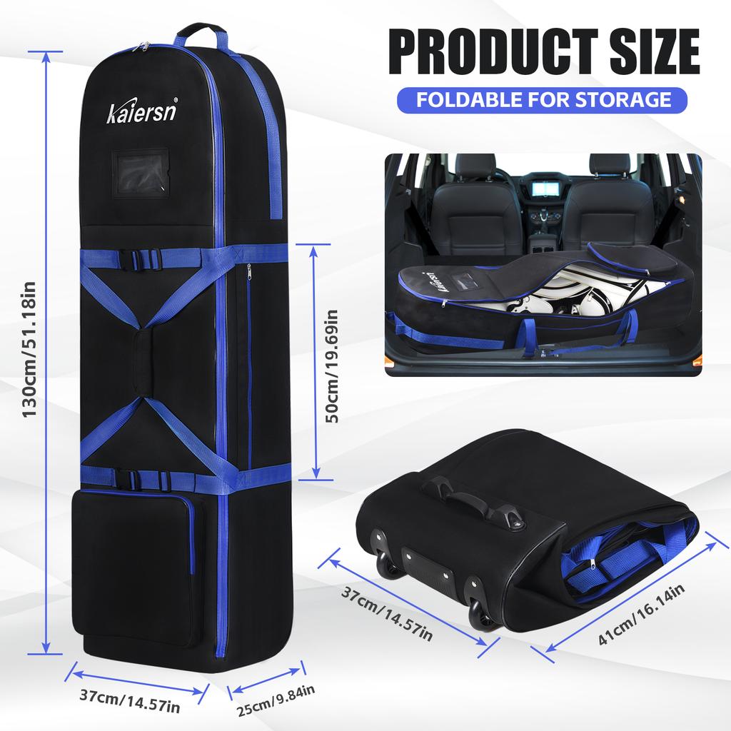 Kaiersn Гольф Авиационная Сумка Большой вместимости Складная Авиаперевозка Сумка для гольфа Авиаперевозка Дорожный чехол для гольфа