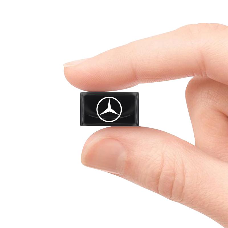 2/5/10Pcs 2025 Fashion New Car Logo Emblem 3D Stickers Carbon Fiber Steering Wheel For Mercedes Benz B R G Class GLK GLA C200 E200 C200L S400