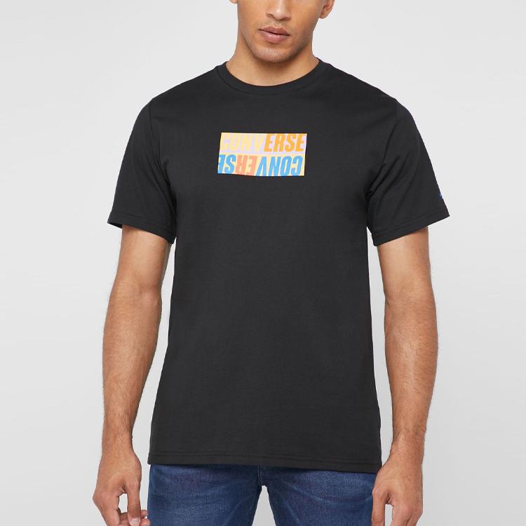 Converse Set in Sleeve T Shirt Men's Black 10008541-A05