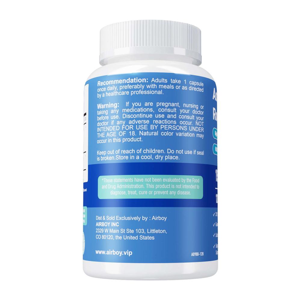 Astragalus capsules, 15,000 mg per serving, contain black pepper extract, suitable for both men and women.