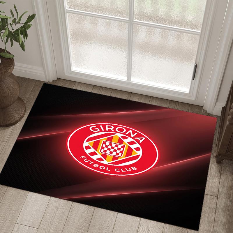 Дизайн Girona FC Кристальный Велюровый Ковер Уютный Не?Нескользящий ковер с принтом для спальни, гостиной, прихожей