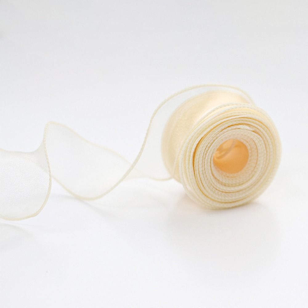 40mm 10 Yards Roll of Satin Ribbon Flower Bouquet Wrapping Organza Ribbon Korean Ribbons