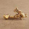 Brass Elephant Key Chain Pendants Copper Male Genitals Ornaments Craft