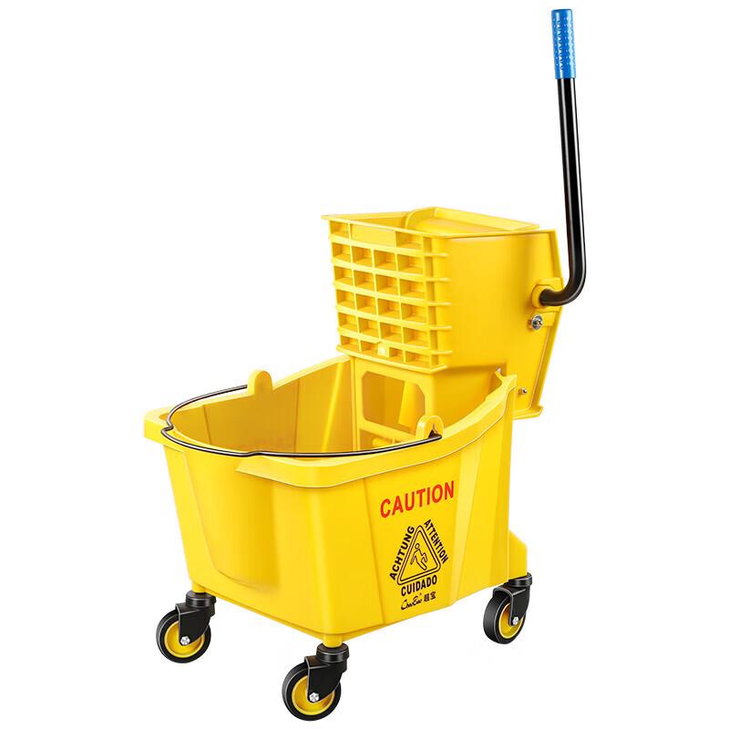 Chaobao 24L Hand-Press Mop Wringer Cleaning Cart