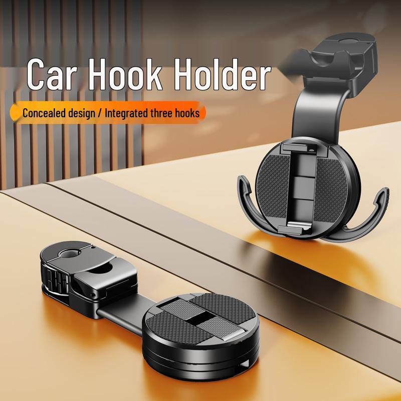 Car Rear Seat Phone Holder & Headrest Hook - Watch TV On-the-Go