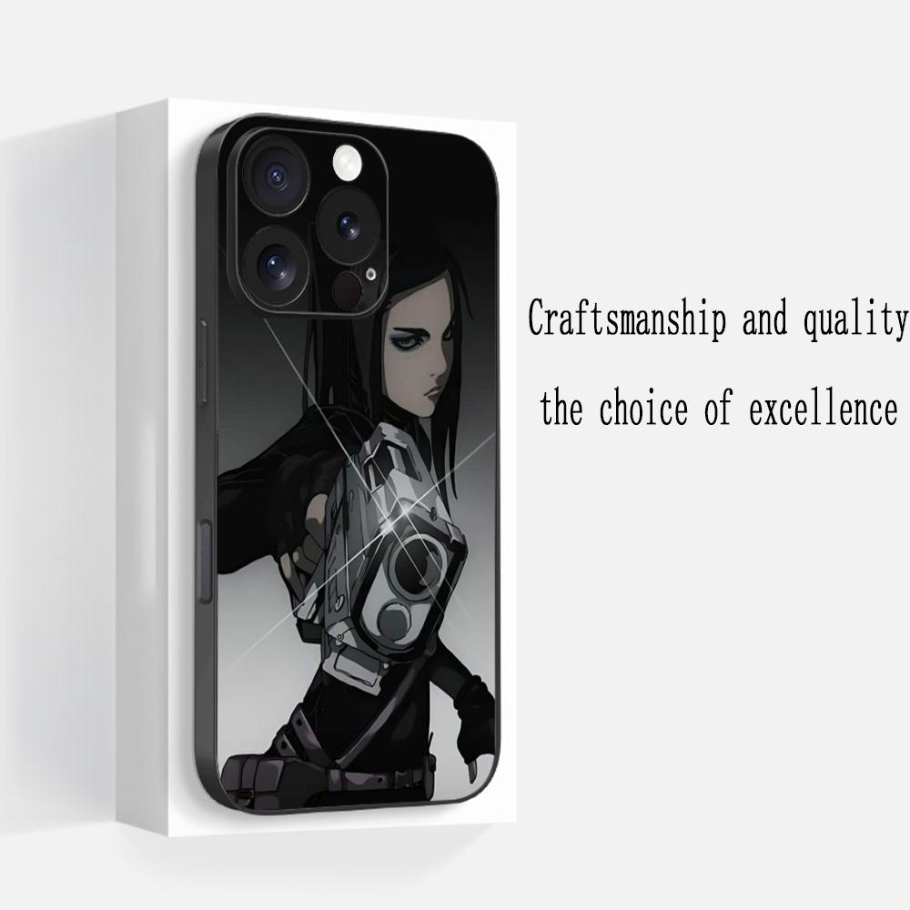 Чехол для телефона Ergo Proxy Y2K girl japan anime Для iPhone 17 16 e 15 14 13 12 Plus Mini Pro Max Мягкий черный Ударопрочный чехол