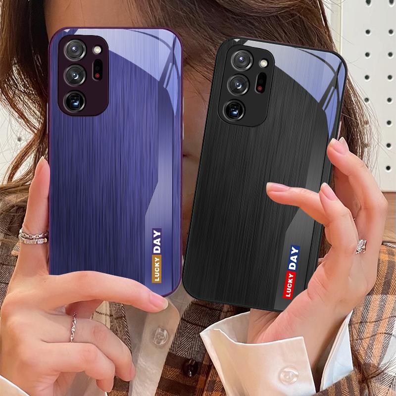 Зеленый под дерево Для Samsung Galaxy Note 8 9 10 PRO 20 Ultra A01 02 03 Core 04E 4G 12 13 5G Закаленное стекло Чехол для телефона