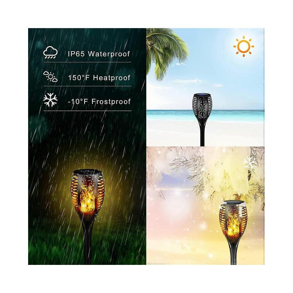 Garden Torch Light, 4 Pack LED Lights Solar Torch Waterproof IP65 Garden Torch Light Decor Lamp & Solar Light Lamp Garden/Pathway/Yard Decoration