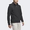 adidas Толстовка с капюшоном Go-To с застежкой-молнией на четверть длины, однотонный логотип, длинный рукав, мужские толстовки с капюшоном, черный цвет II7845