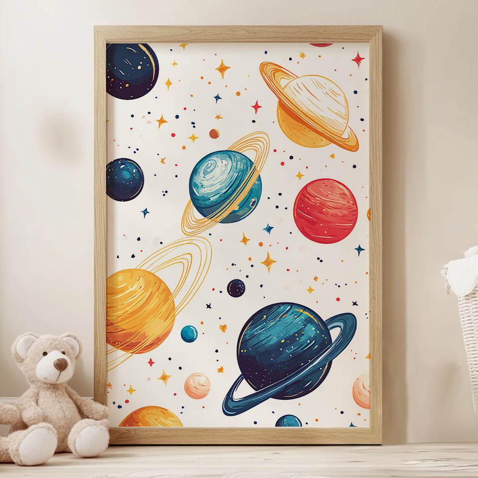 Plakat Kosmiczna Harmonia Plakat Kosmiczna Harmonia, 40X50 Cm, Rama Aluminiowa Czarna, Papier Matowy 230 Gsm