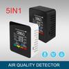 LCD 5 In 1 Digital Air Quality Monitor CO2 HCHO TVOC Temperature Humidity Monitor Tester Carbon Dioxide Detector Rechargeable