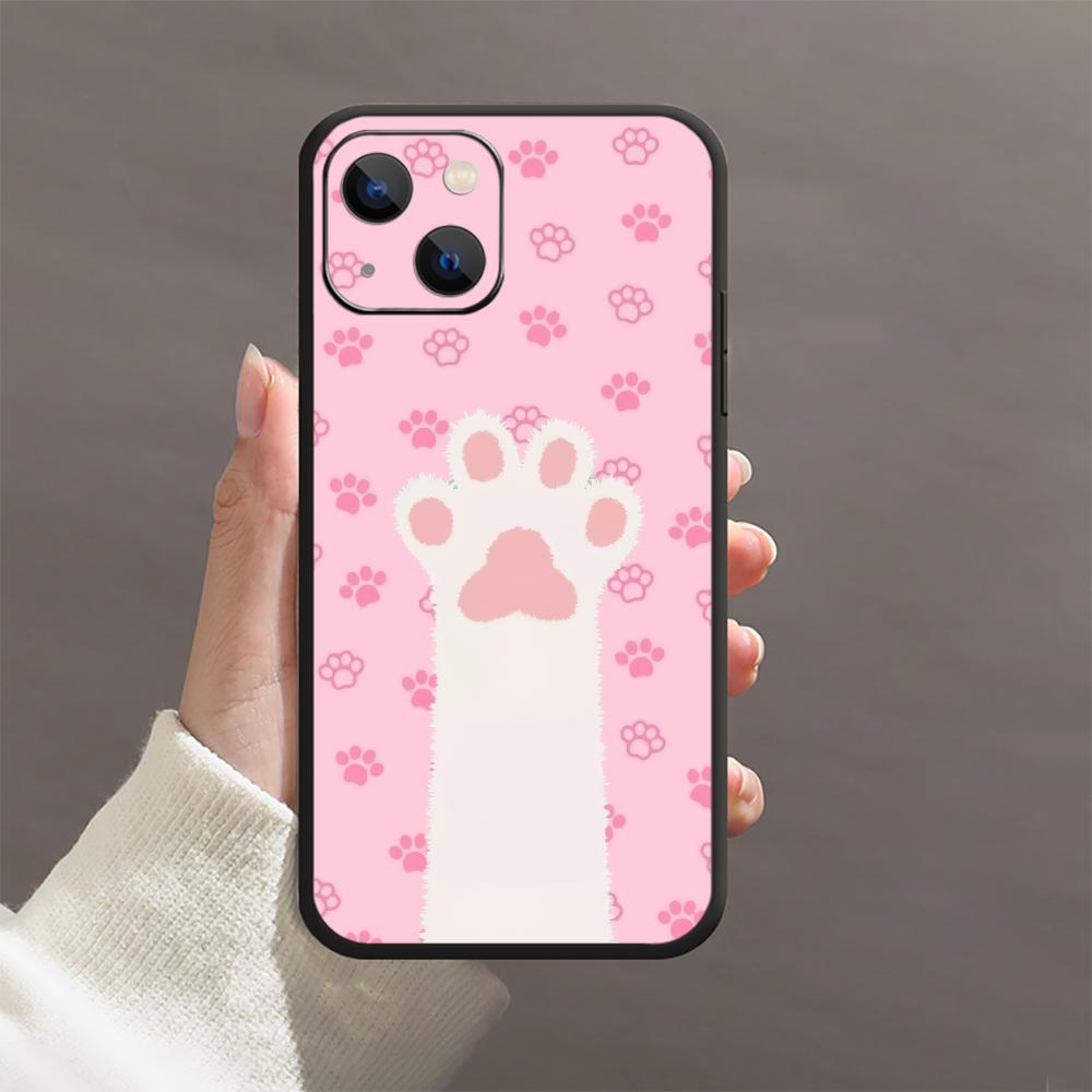 Милый чехол для телефона с кошачьей лапой для iPhone Samsung Galaxy Redmi Xiaomi Oppo OnePlus Note SA 7 8 9 10 11 12 13 14 20 21 22 23 53 54 Pro Max Plus Ultra