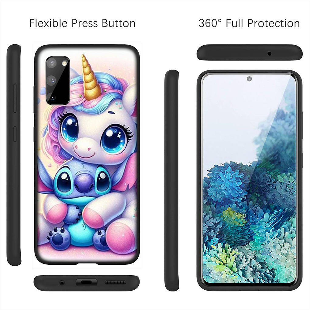Чехол для iPhone 15 14 Xiaomi Redmi Note 13 12 11 Pro Max X 8 7 9 XR Samsung Galaxy S24 S23 OPPO A15 Huawei аниме Лило розовый мультфильм Стич телефон чехол