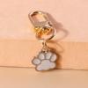 Cute Enamel Puppy Dog Cat Paw Keychain Footprint Keyring Pendants for Car Key Holder Handbag Decor DIY Pet  Jewelry  Gifts