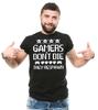 Игровая футболка Смешная футболка для геймера Игровые подарки Геймеры не умирают, они возрождаются Футболка Унисекс