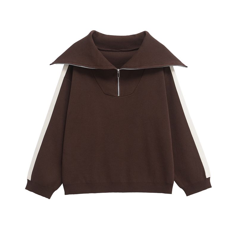 Kaslead Новое поступление Женская одежда Модный стиль Длинные рукава Воротник-стойка Вязаный свитшот Брюки 9598115 9598118