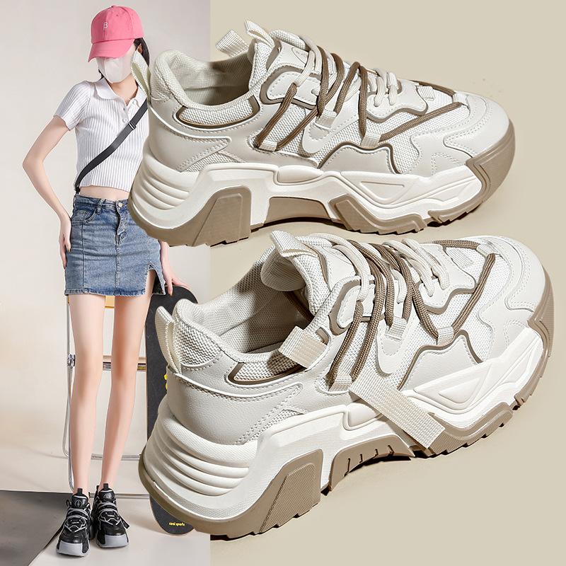 Женские туфли Daddy Shoes, универсальные, маленькие белые туфли на осень, студенческие туфли, повседневные туфли на толстой подошве Tide