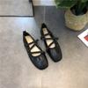 Модные весенние балетки женские удобные кожаные туфли женские роскошные женские балетки с квадратным носком туфли Мэри Джейн женские туфли с двойной пряжкой